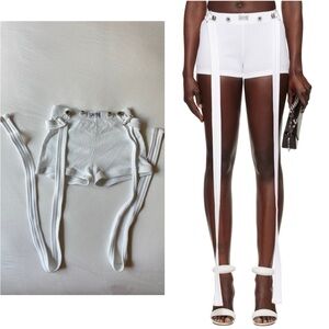 Jean Paul Gaultier White 'The Patch' Shorts